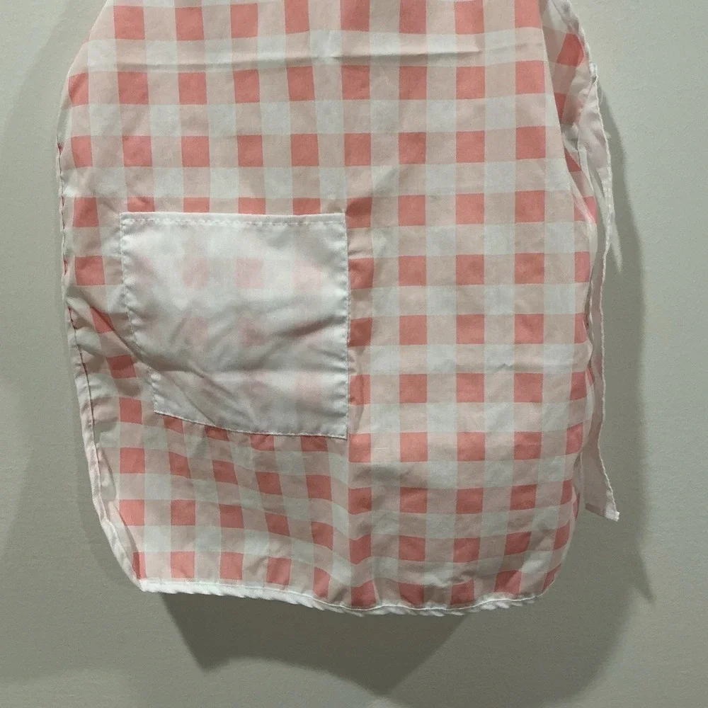 Kids Gingham Chefs Cooking Apron‎ Pink/White